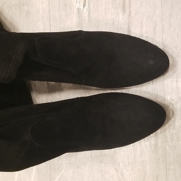 💕STUART WEITZMAN💕 Highland Suede Over-the-Knee Boots ~ Black 7.5 - Picture 10 of 16